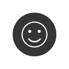 Smile line icon, vector illustration flat style