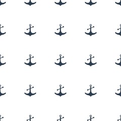 anchor icon pattern seamless white background