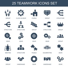 25 teamwork icons