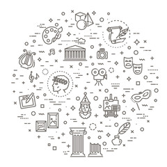 line art icon - Vector. ARTS, ENTERTAINMENT