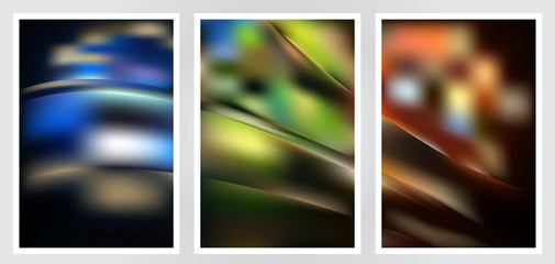 Fototapeta premium Set of abstract creative vector background design