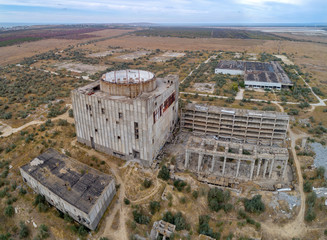 Abandoned Crimean nuclear power plant.  The view from the top.