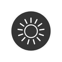 Sun vector icon. Sun line icon. sunshine icon