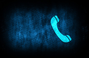 Phone icon abstract blue background illustration digital texture design concept