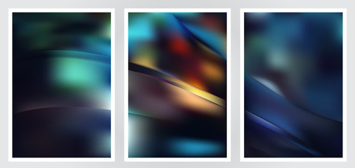 Fototapeta premium Set of abstract creative vector background design