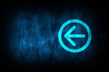 Back arrow icon abstract blue background illustration digital texture design concept