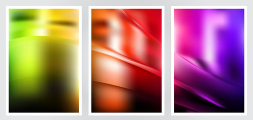 Fototapeta premium Set of abstract creative vector background design