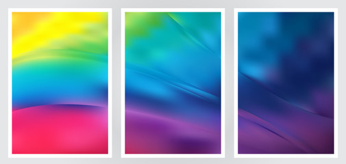 Naklejka premium Set of abstract creative vector background design