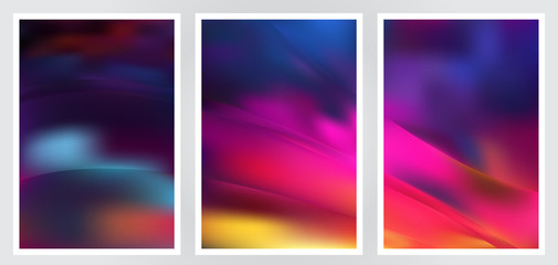 Naklejka premium Set of abstract creative vector background design