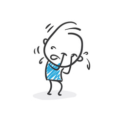 Stickman Blue: Crying, Fear. (Nr. 162)