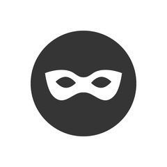 Anonymous mask vector icon isolated on white