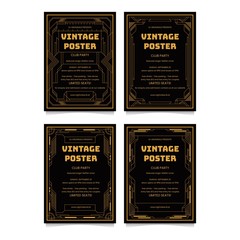 ART DECO POSTER DESIGN TEMPLATE COLLECTIONS