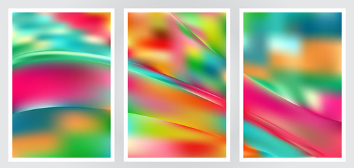 Fototapeta premium Set of abstract creative vector background design