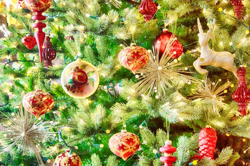 christmas holiday decorated tree