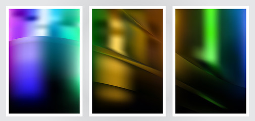 Fototapeta premium Set of abstract creative vector background design
