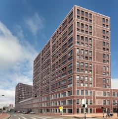 Fototapeta na wymiar Modern architecture Netherlands. Rotterdam appartments