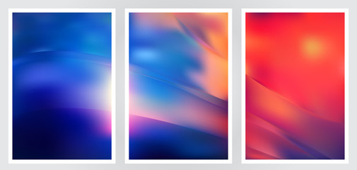 Set of abstract creative vector background design