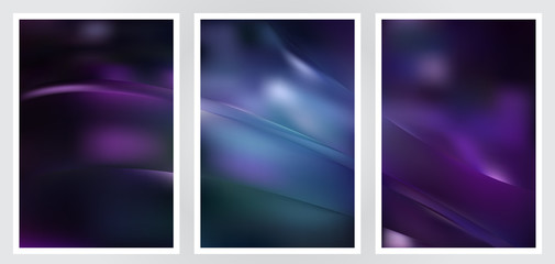 Set of abstract creative vector background design