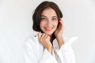Portrait of an attractive young brunette woman