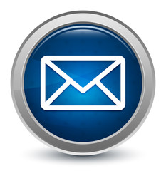 Email icon starburst shiny blue round button illustration design concept