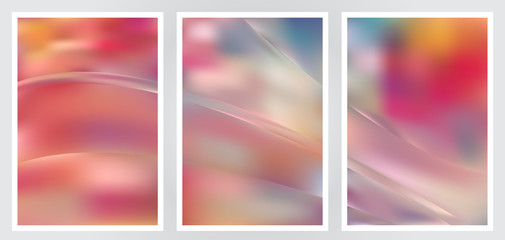 Fototapeta premium Set of abstract creative vector background design