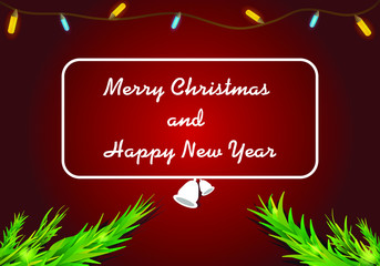 christmas greeting card with copy space for your text