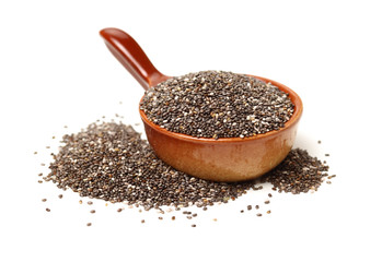 Chia Seed. Natural, annual on white background