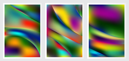 Fototapeta premium Set of abstract creative vector background design