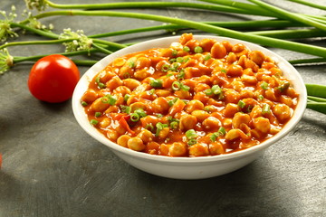 Homemade chickpeas, kadala curry from Kerala cuisine