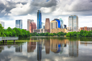 Fototapeta na wymiar Austin, Texas, USA downtown skyline on the Colorado River