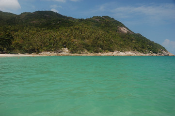 The splendid green waters of the Bottle Beach (Haad Khuad), Koh Phangan, Thailand