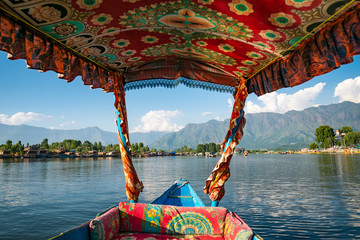 House boats on the dal lake in Srinagar (Kashmir, India)