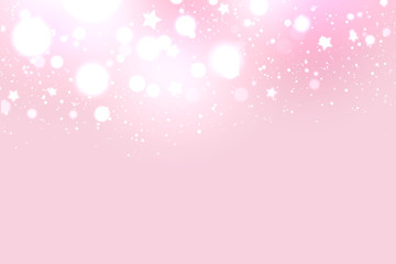 光り輝く丸いボケ（ピンクの抽象的背景）