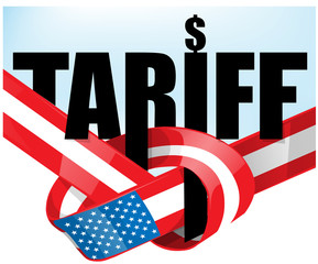 United States flag tariffs . protectionist trade