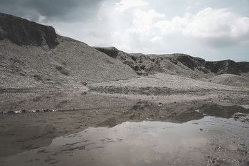 Limestone mountains caused by deserted mining at Grand Canyon, Chonburi.