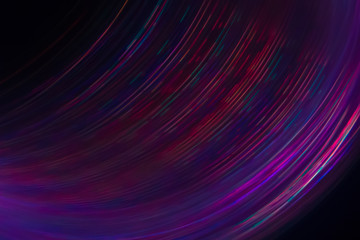 lines abstraction on a black background, blue freezelight