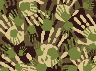 Handprint camouflage pattern