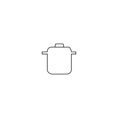 Pot kitchen icon. Food restaurant symbol