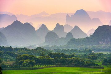 Guilin, China karst berglandschap.