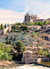 Medieval city of Toledo in the center of Spain in a sunny day.