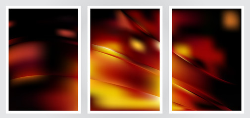 Set of abstract creative vector background design