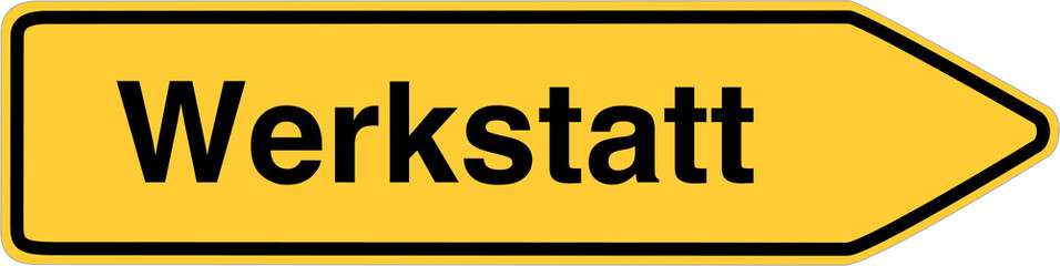 Werkstatt - Wegweiser rechts