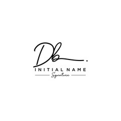 Letter DB Signature Logo Template Vector