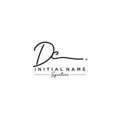 Letter DC Signature Logo Template Vector