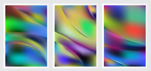 Fototapeta premium Set of abstract creative vector background design