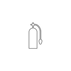Fire extinguisher icon. Emergency equipment symbol.