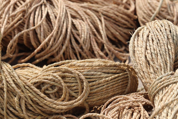 Rope made of Coconut Fiber Brown Close Up Pattern Two