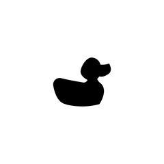 Bath duck icon. Baby toy symbol