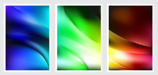 Fototapeta premium Set of abstract creative vector background design