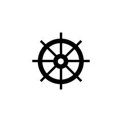 Obraz premium Rudder icon. Ship equipment symbol